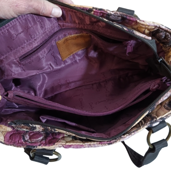 🎁 NWOT Donna Sharp Quilted Satchel. Gorgeous Autumn Colors! Very Roomy! - Picture 9 of 14